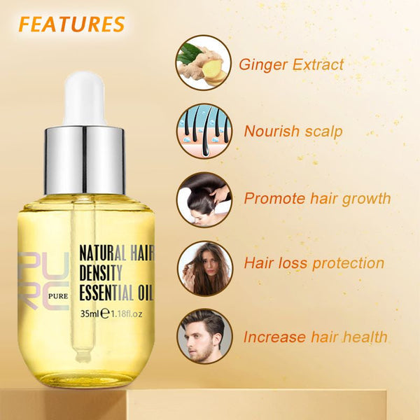 Ginger Hair Growth Products Prevent Hair Loss Essential Oil Fast Growing Scalp Treatment Beauty Health for Men Women